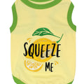 Parisian Pet 'Squeeze Me' Dog Shirt – Playful Graphic Pet T-Shirt for Dogs & Cats, Yellow